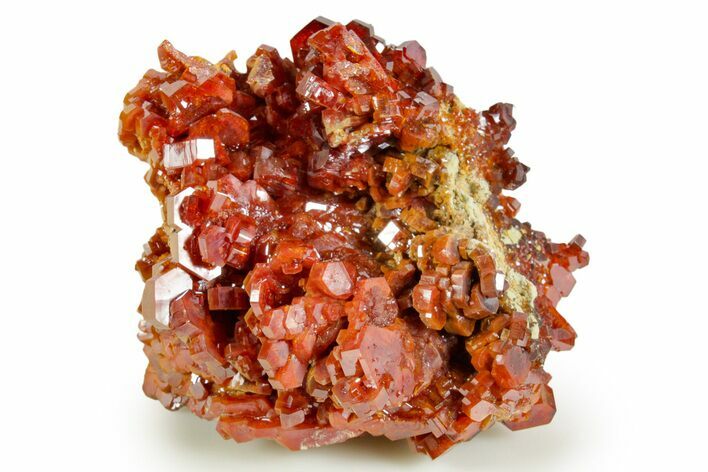 Gleaming Ruby Red Vanadinite Crystal Cluster - Large Crystals #368121